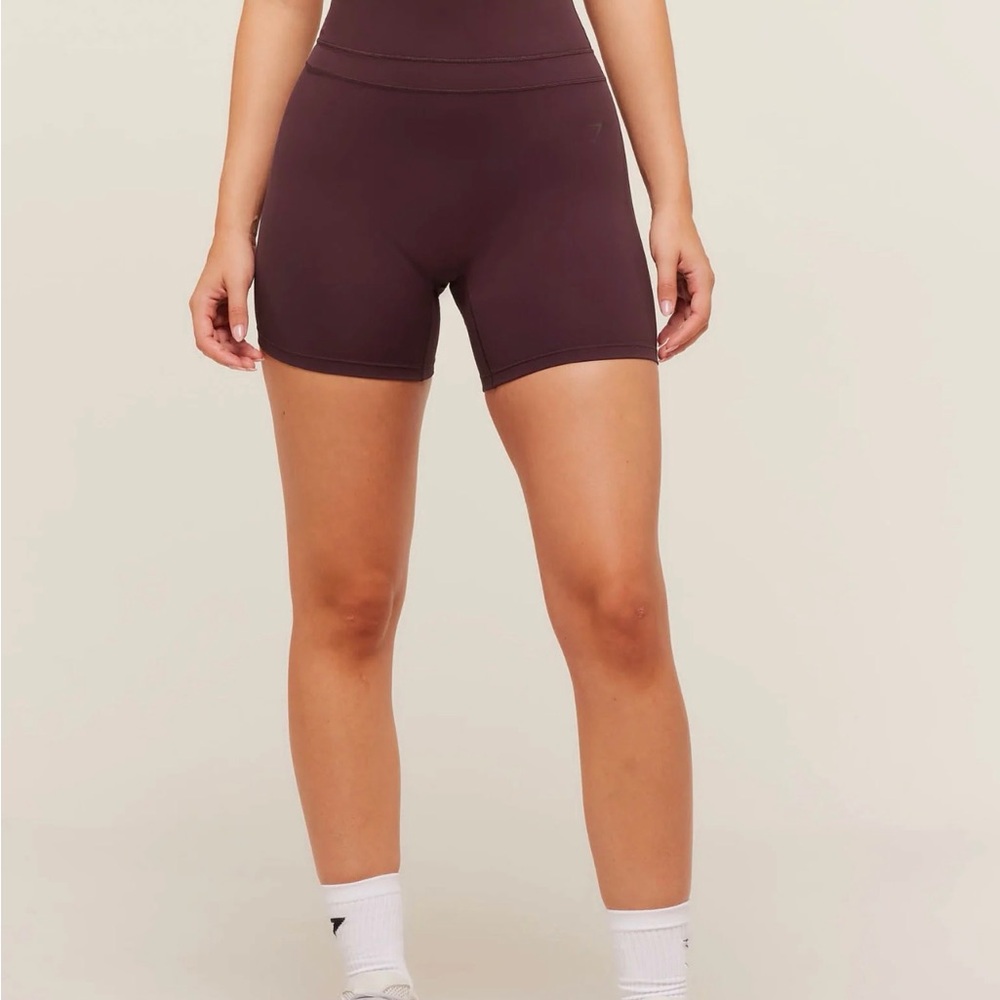 Gymshark High-Waist Bike Shorts in Deep Plum